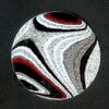 Leather Key Fob - Fordite - 27mm Round x 2.5mm Thick - Cow-Hide Leather (004) - Image 3