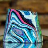 Finished Piece of Fordite - Black Light - 59.07mm x 47.014mm x 22.29mm          (1520)
