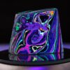Finished Piece of Fordite - Black Light - 59.07mm x 47.014mm x 22.29mm          (1520) - Image 4
