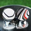 Fordite Cufflinks - 25 Round x 3mm Thick - Silver Colored Titainum          (162) - Image 2
