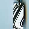 Fordite Keychain - 36.85mm x 13.41mm x 11.32mm          (1746)