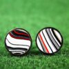Fordite Cufflinks - 18 Round x 2mm Thick - Silver Colored Titainum          (180) - Image 6