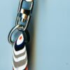 Fordite Keychain - 29.7mm x 18.3mm x 7.7mm          (2040) - Image 2