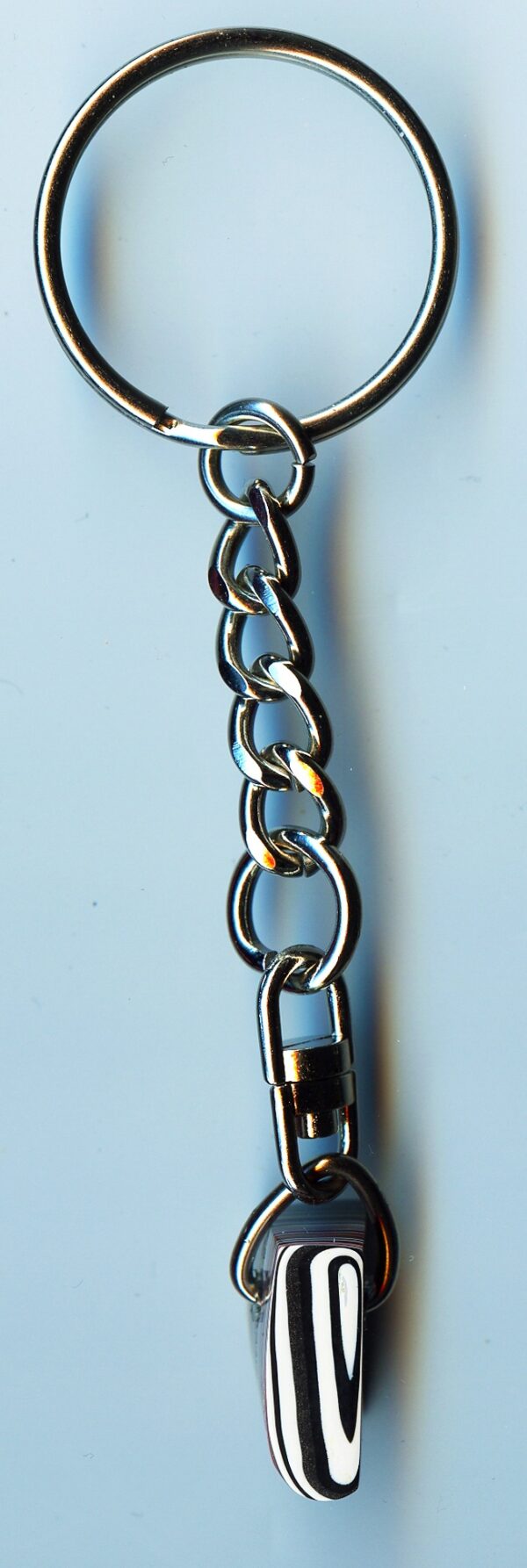 Fordite Keychain - 19.5mm x 16.3mm x 8.6mm          (2041) - Image 3