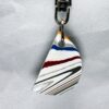 Fordite Keychain - 35.2mm x 21.28mm x 3.39mm          (2161)