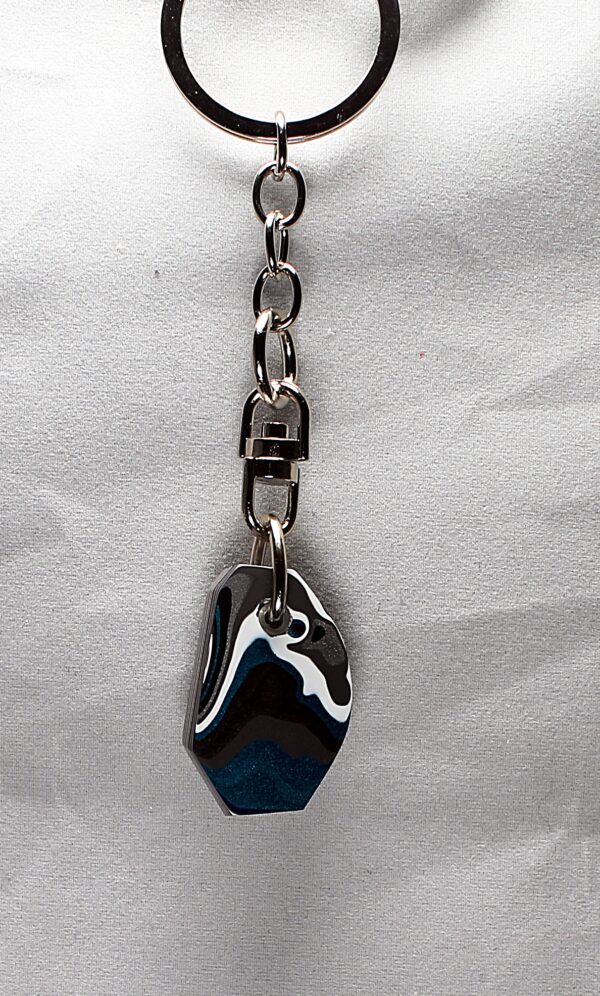 Fordite Keychain - 30.29mm x 19.18mm x 6mm          (2172) - Image 3