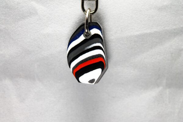 Fordite Keychain - 30.29mm x 19.18mm x 6mm          (2172) - Image 2