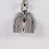 Fordite Keychain - 25.24mm x 21.56mm x 6.8mm          (2217)