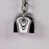 Fordite Keychain - 25.24mm x 21.56mm x 6.8mm          (2217) - Image 2