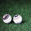 Fordite Cufflinks - 18 Round x 1mm Thick - Stainless Steel           (225) - Image 2