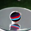 Fordite Cufflinks - 25 Round x 1mm Thick - Stainless Steel           (226)