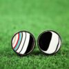 Fordite Cufflinks - 15 Round x 2mm Thick - Silver Colored Titainum          (227) - Image 3
