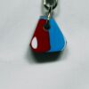 Fordite Keychain - 18.94mm x 18.86mm x 10.77mm          (2294)