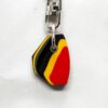 Fordite Keychain - 25.8mm x 19.67mm x 5.63mm          (2353)