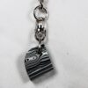 Fordite Keychain - 21.55mm x 19.37mm x 6.89mm          (2395) - Image 3