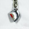 Fordite Keychain - 20.19mm x 19.41mm x 9.03mm          (2437)
