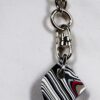 Fordite Keychain - 20.19mm x 19.41mm x 9.03mm          (2437) - Image 4