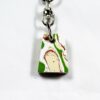 Fordite Keychain - Premium Fordite - 22.45mm x 16.99mm x 6.86mm          (2461)