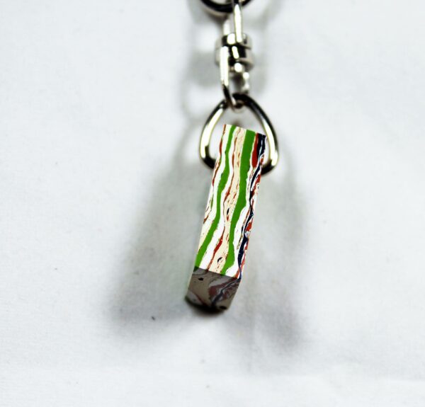 Fordite Keychain - Premium Fordite - 22.45mm x 16.99mm x 6.86mm          (2461) - Image 5