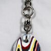 Fordite Keychain - 33.22mm x 27.33mm x 2.92mm          (2469) - Image 3