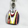 Fordite Keychain - 33.22mm x 27.33mm x 2.92mm          (2469)