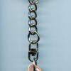 Fordite Keychain - 33.65mm x 22.89mm x 4.88mm          (2526) - Image 3