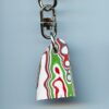 Fordite Keychain - 33.65mm x 22.89mm x 4.88mm          (2526) - Image 2