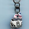 Fordite Keychain - 21.61mm x 18.69mm x 9.72mm          (2563) - Image 2