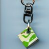 Fordite Keychain - Premium Fordite - 15.2mm x 14.69mm x 7.92mm          (2570)
