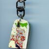 Fordite Keychain - Premium Fordite - 29.57mm x 17.45mm x 8.11mm          (2571)