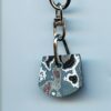 Fordite Keychain - 21.2mm x 19.83mm x 6.69mm          (2588)