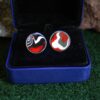 Fordite Cufflinks - 18 Round x 1mm Thick - Stainless Steel           (260) - Image 3