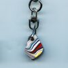 Fordite Keychain - 21.21mm x 16.2mm x 9.1mm          (2610)