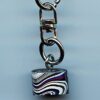 Fordite Keychain - 10.89mm x 16.61mm x 16.61mm          (2617)