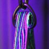Fordite Keychain - Black Light - 34.82mm x 22.03mm x 6.58mm          (2629) - Image 8