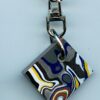 Fordite Keychain - 23.89mm x 21.31mm x 5.86mm          (2644)