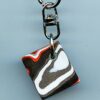 Fordite Keychain - 23.89mm x 21.31mm x 5.86mm          (2644) - Image 2