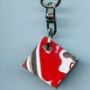 Fordite Keychain - 23.92mm x 21.55mm x 5.67mm          (2654)