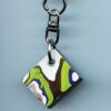 Fordite Keychain - 23.92mm x 21.55mm x 5.67mm          (2654) - Image 2