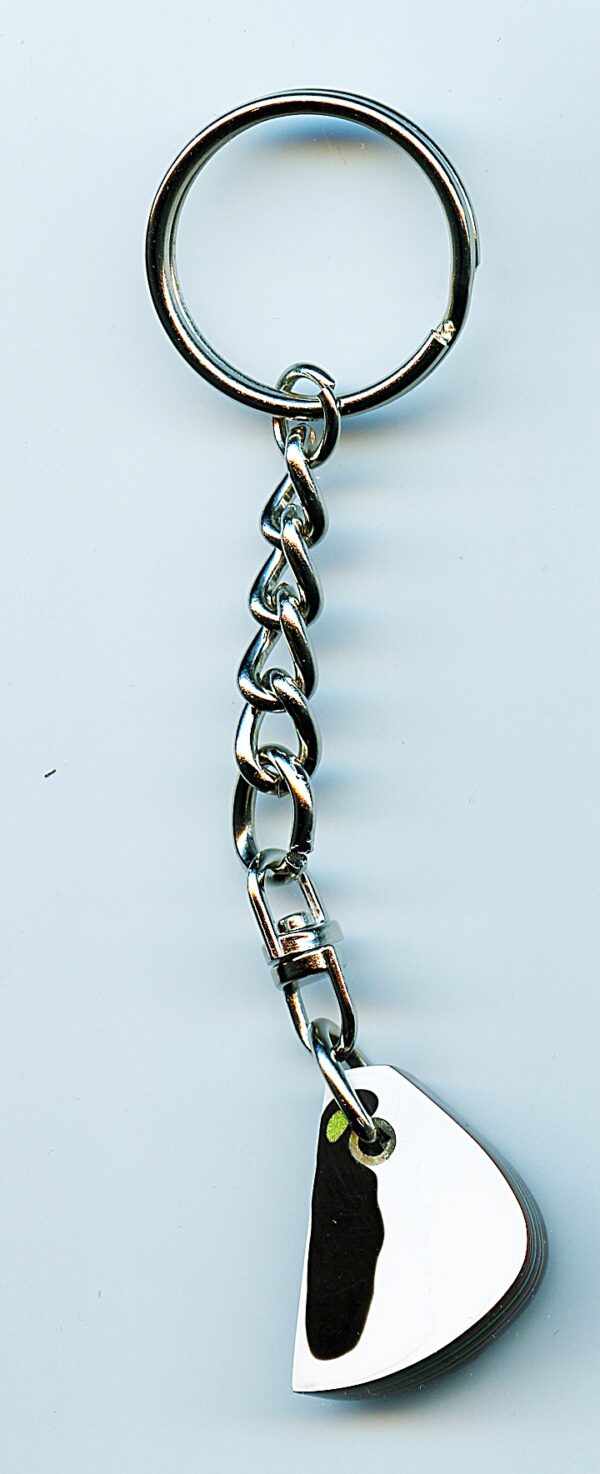Fordite Keychain - 26.68mm x 19.49mm x 7.62mm          (2710) - Image 4
