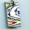 Fordite Keychain - 31.54mm x 16.57mm x 5.28mm          (2715)