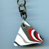 Fordite Keychain - 32.98mm x 30.26mm x 5.86mm          (2740) - Image 2