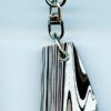 Fordite Keychain - 33.03mm x 26.25mm x 7.9mm          (2747)