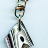 Fordite Keychain - 24.36mm x 21.07mm x 6.52mm          (2754)