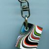 Fordite Keychain - 26.48mm x 20.55mm x 7.02mm          (2756) - Image 2