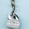 Fordite Keychain - 25.05mm x 21.63mm x 4.4mm          (2765) - Image 2