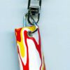 Fordite Keychain - 28.52mm x 17.78mm x 5.19mm          (2768)