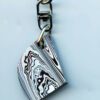 Fordite Keychain - 30.4mm x 26.42mm x 4.56mm          (2771) - Image 2