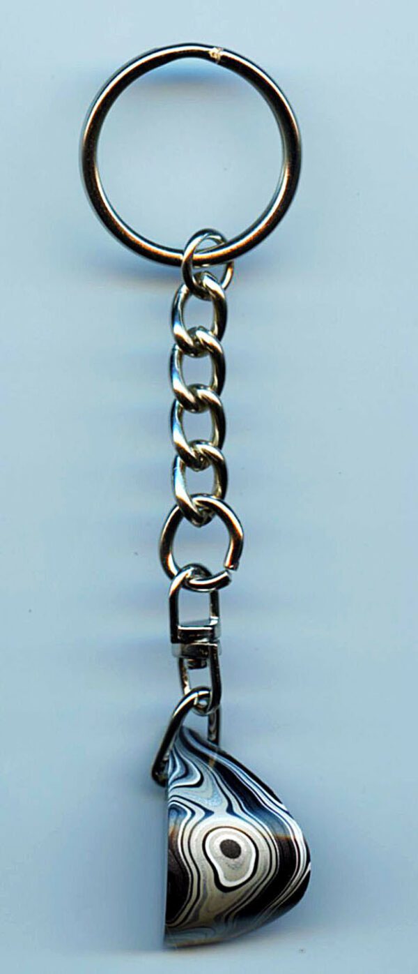 Fordite Keychain - 27.6mm x 18.85mm x 18mm          (2772) - Image 4