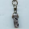Fordite Keychain - Harley Davidson - 22.22mm x 10.44mm x 9.01mm          (2773)